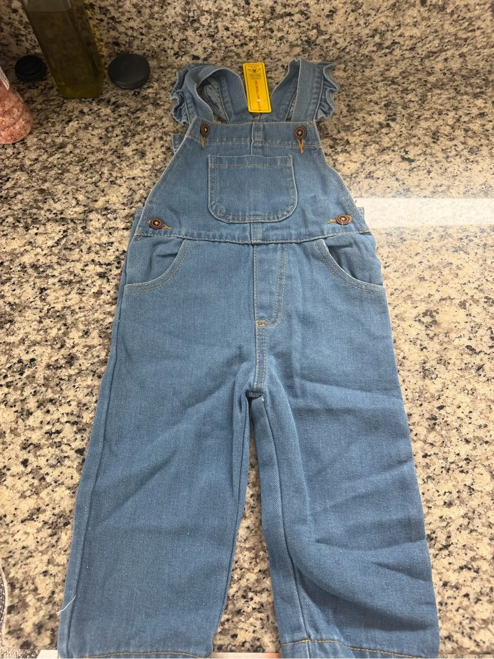 Toddler- Kids Blue Denim Overalls - Casual Everyday Bottoms
